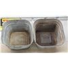 Image 2 : 2 Galvonized Wash Tubs