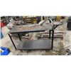 Image 1 : Metal 2 Tier Shop Cart on 4 Casters 31'' x 48'' x 18''