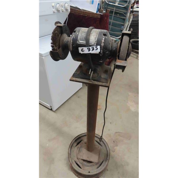 Bench Grinder 3/4HP with a Good Stand -Broken off Base Holding On By