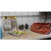 Image 1 : 2 Gas Masks, 3 Heavy Duty Aluminum Plates 17 1/2'' x 10'' , Orange Bag