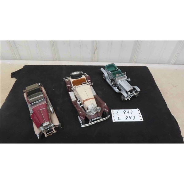 3 Diecast Cars - 2 Franklin Mint