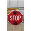 Image 3 : 2 Metal Traffic Stop Signs Double Sided 