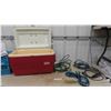 Image 1 : Igloo Cooler with Broken Handle, 4 Extension Cords