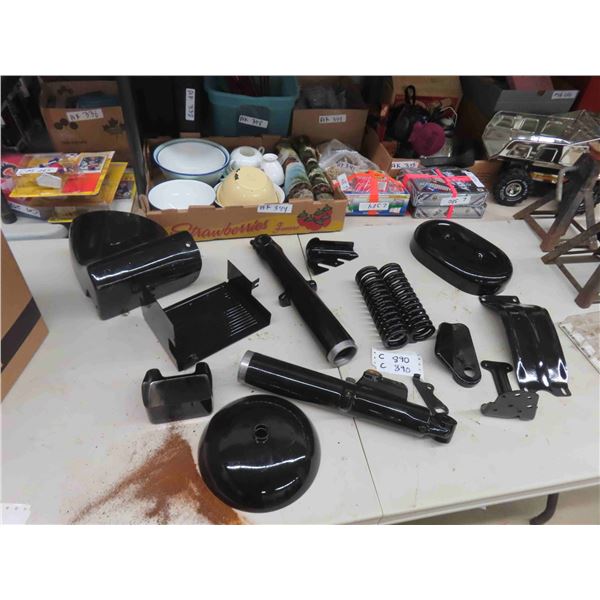 Motorcycle Parts All Been Restored and Painted Black