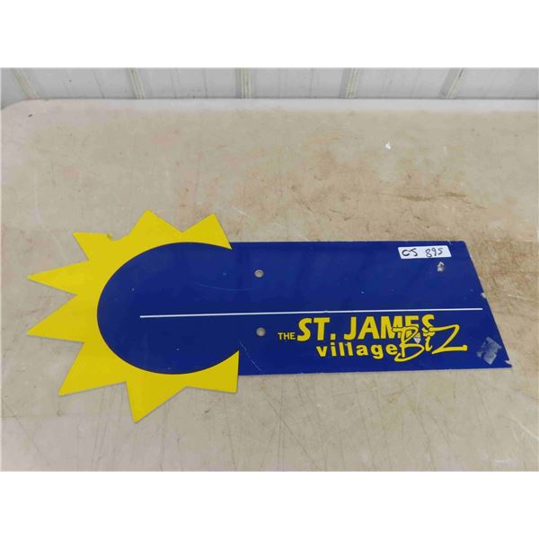 St James Village Metal Sign 29'' x Up To 14''