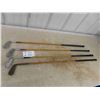 Image 1 : 4 Vintage Wood Handled Golf Clubs