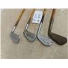 Image 2 : 4 Vintage Wood Handled Golf Clubs