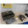 Image 2 : Metal Tool Box with Odds Hand Tools Files, Allen Keys, Plyers, Screw Drivers,