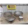 Image 1 : Pressure Cooker, 2 Heavy Aluminum Pots Biggest is 16'' Tall x 18'' Across