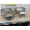Image 5 : Pressure Cooker, 2 Heavy Aluminum Pots Biggest is 16'' Tall x 18'' Across