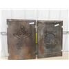 Image 1 : 2 Cast Boiler Doors? With Embossed Design -Repurpose Cast