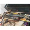 Image 3 : Metal Tool Box 32'' x 8 1/2'' x 8 1/2'' with Odds Tools Wrenches, Ratchet, 