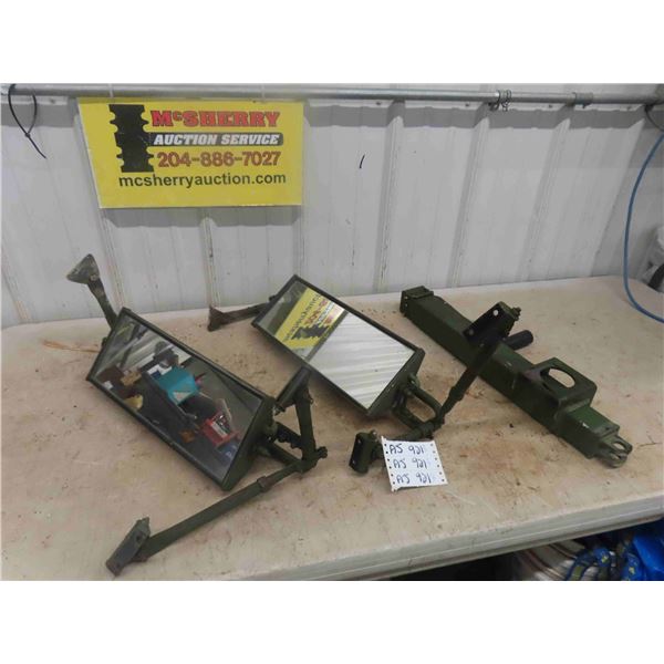 2 Military Rear View Mirrors , Implement/Trailer Jack