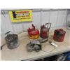 Image 1 : Bulk Fuel Nozzle , 2 Explosion Proof Gas Cans, 2 Metal Gas Cans