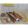 Image 1 : Bolt Cutter, Climbing Spurs, New 2'' Ball Hitch, Hand Planer, Saw, 2 Handles,