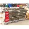 Image 1 : Pallet Lot of 18 Drawer Metal Organizer, Wood and Metal Parts Bins 23'' x 34''