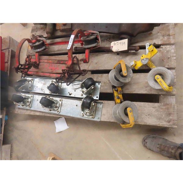 Trolley Pulley, Carrier, 2 Low Profile Heavy Duty Moving Dollys