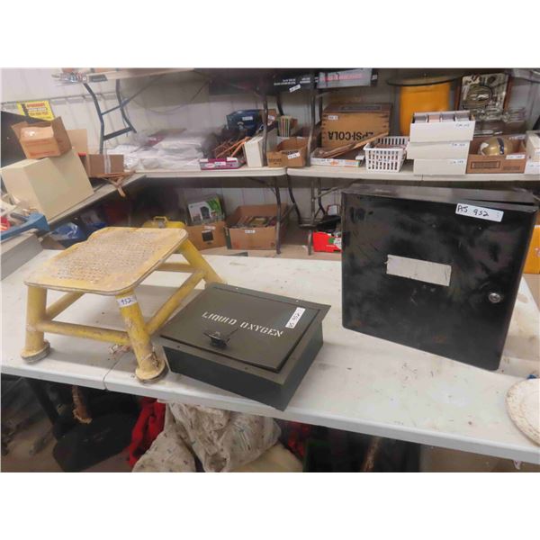 Metal Key Box 10'' x 14'' x 5'' No Key, Aluminum Stepper, Wall Mount Metal Box