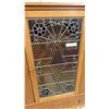 Image 3 : China Cabinet with Leaded/Stained Glass and Bottom Drawer 60'' x 35'' x 19''