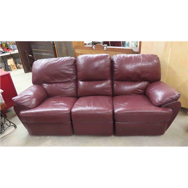 Leather / Leather Style 3 Piece Reclining Couch