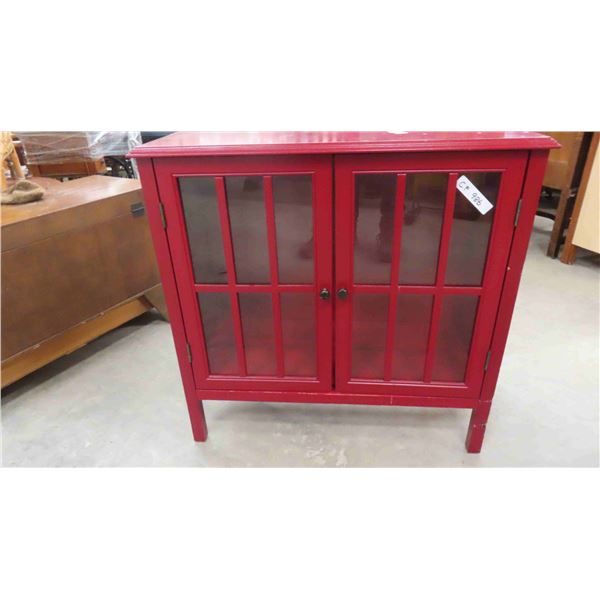 Red 2 Door China Cabinet