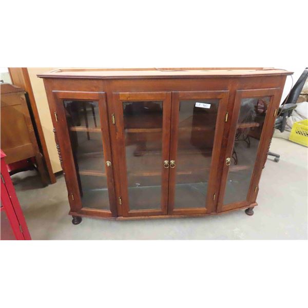 China Cabinet 45'' x 60'' x 17'' (Glass Shelf Broke in Transport)