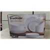 Image 1 : New Trudeau Porcelain Dinnerware Set 24 Pieces
