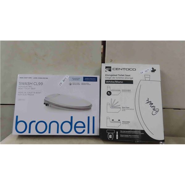 2 New White Toilet Seats Centoco & Brondell