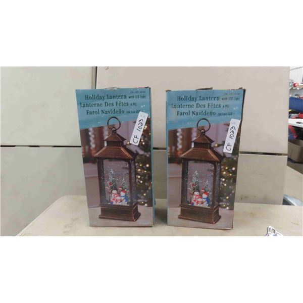 2 New Holiday Lanterns with LED Lights