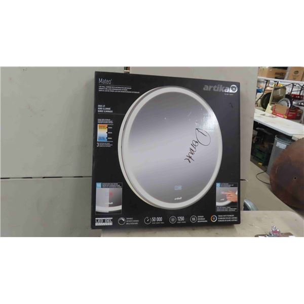 New Artika LED Wall Mirror with Integrated Defogger 28'' Diameter