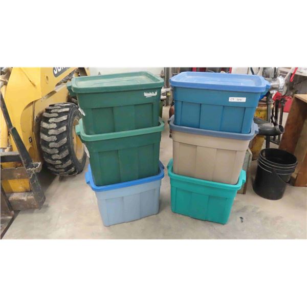 6 Storage Tubs All with Lids