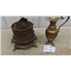 Image 6 : Kerosene Heater with Cool Cast Base, Old Cast Candlier with Religious Design, 