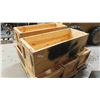 Image 2 : 5 Open Top Wood Crates 43'' x 16'' x 14 1/2'' -Good Condition
