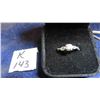 Image 1 : 10 kt White Gold with Diamonds Sz 4.5 Ladies Rings Total Weight 1.6 grams