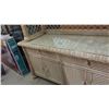 Image 7 : Wicker Buffet with Hutch - 2 pc 24" x 63" x 82"