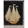 Image 2 : String Art Sailboat Picture 16" x 20" + Ocean View Picture 27" x 27" 