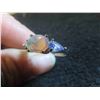 Image 5 : Opal 9x7 mm + Tanzanite 14k Gold Plated Sterling Silver 2.4 Grams - Sz 9