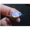 Image 7 : Opal 9x7 mm + Tanzanite 14k Gold Plated Sterling Silver 2.4 Grams - Sz 9