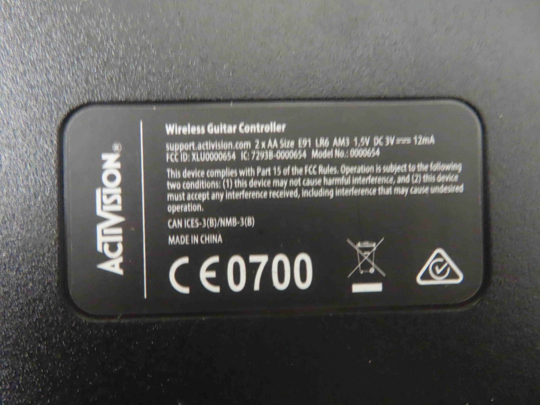 Guitar Hero Wireless Controller