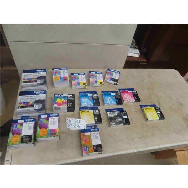 16 Packages of New Brother Ink Cartridges Model ; 3039, 3013, 69, 3011, 203,