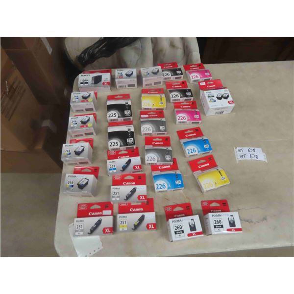 25 New Packages of Canon Ink Cartridges Model ; 1200, 246, 251, 244, 246, 226,