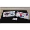 Image 1 : 2 Vintage Winnipeg Jets Metal License Plates - Excellent Condition ; 1980 + 1990