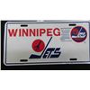 Image 2 : 2 Vintage Winnipeg Jets Metal License Plates - Excellent Condition ; 1980 + 1990