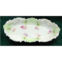 Wheelock Hand Painted German Dish, Floral Motif