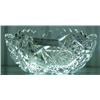 Image 1 : Cut Crystal Bowl, 8 Inches, Some Imperfections, Signed Libbey, Ca 1896 - 1900
