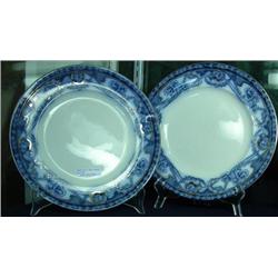 2 English Royal Staffordshire Flow Blue 10 Inch Plates