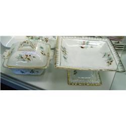 John Maddock & Son Compote And 6 Inch Square Covered Dish