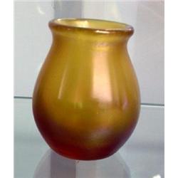 Early Iridescent Art Glass Toothpick Holder