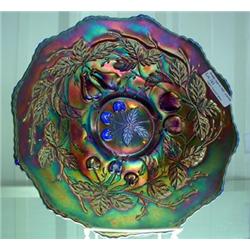 Carnival 9 Inch Plate, 12 Sided, 3 Fruits Variant, Blue