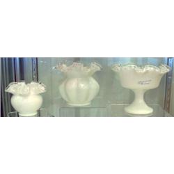 3 Pieces Of Fenton Silvercrest